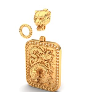 🐉 Emperor’s Dual Power: Dragon & Tiger Bas-Relief Pendant