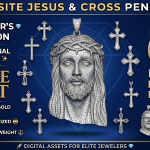Divine Geometry | 60 Professional 3DM Jesus Pendants for Elite Jewelers 🏛️🛠️